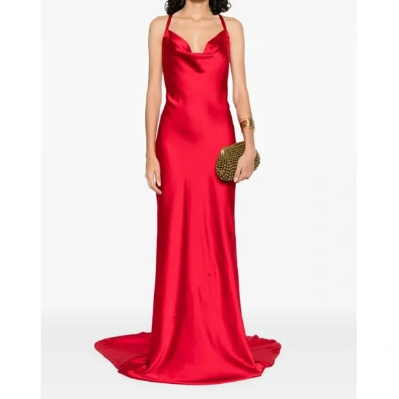 norma kamali backless dress Norma Kamali One Shoulder Bias Gown